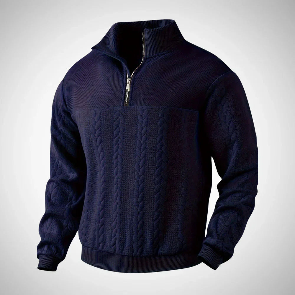 Braven | Vintage pullover met ritssluiting voor heren, comfortabele gebreide trui voor casual en dagelijks gebruik