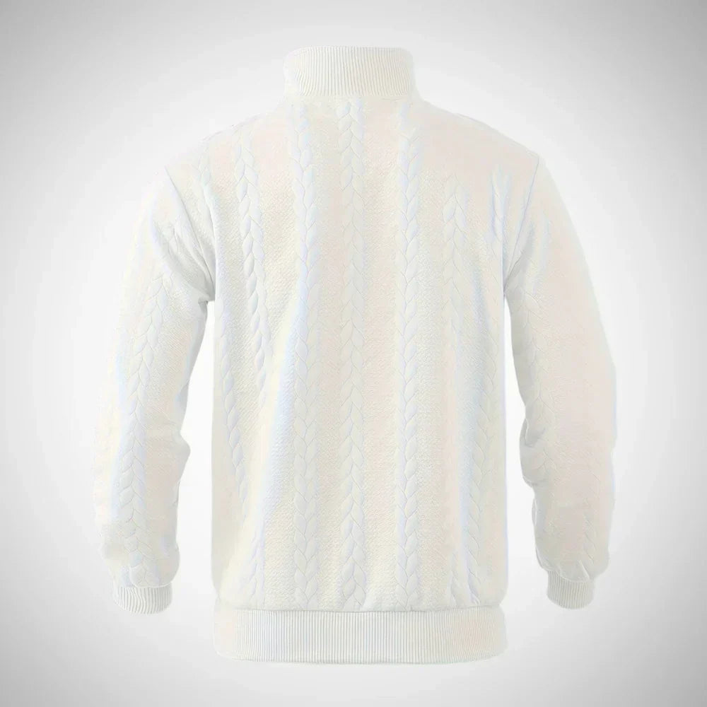 Iveron | Heren Half-Zip Trui – Pullover met Opstaande Kraag, Casual Gebreide Top, Vintage Stijl
