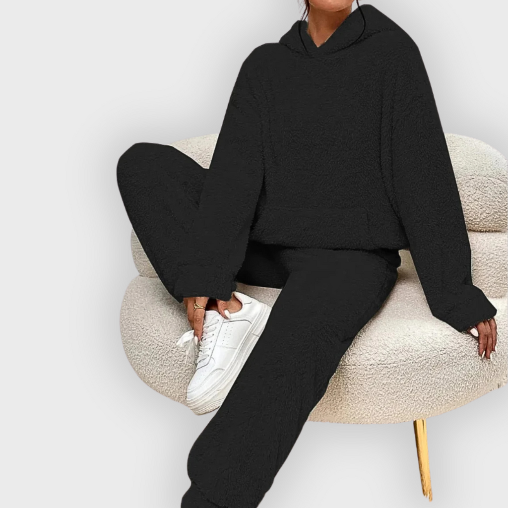 Corenne | Teddy-Loungewear-Set für Damen, ultraweicher Hoodie und Hose, bequeme Loungewear