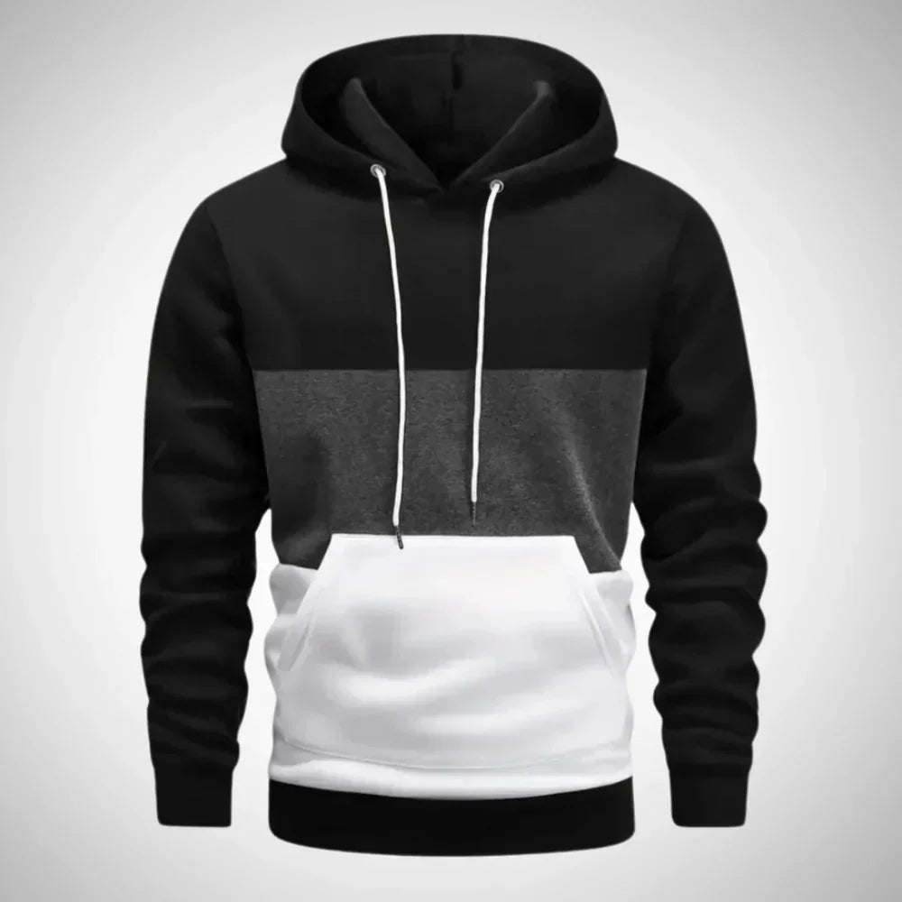 Gryvion | Heren hoodie met kleurblokken – Casual sweatshirt, streetwear-stijl