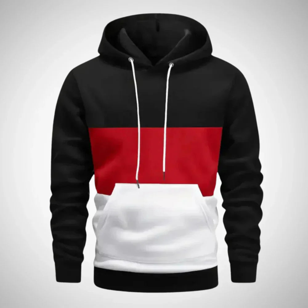Gryvion | Heren hoodie met kleurblokken – Casual sweatshirt, streetwear-stijl