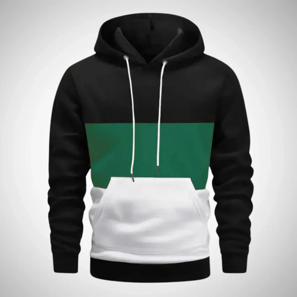 Gryvion | Heren hoodie met kleurblokken – Casual sweatshirt, streetwear-stijl