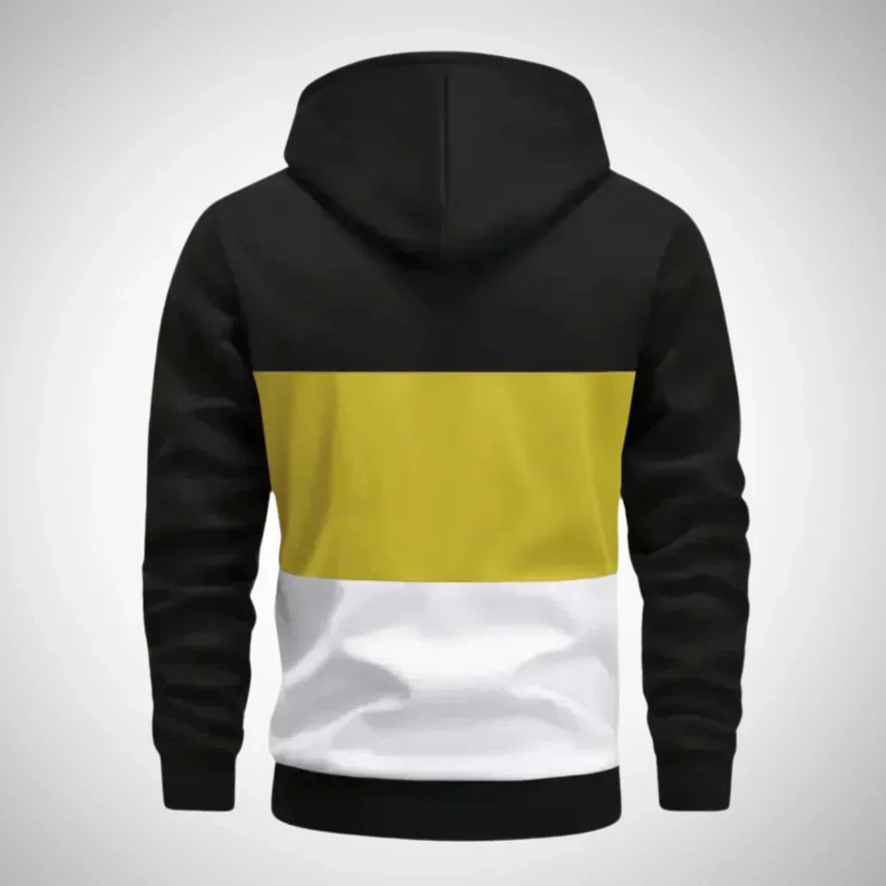 Gryvion | Heren hoodie met kleurblokken – Casual sweatshirt, streetwear-stijl