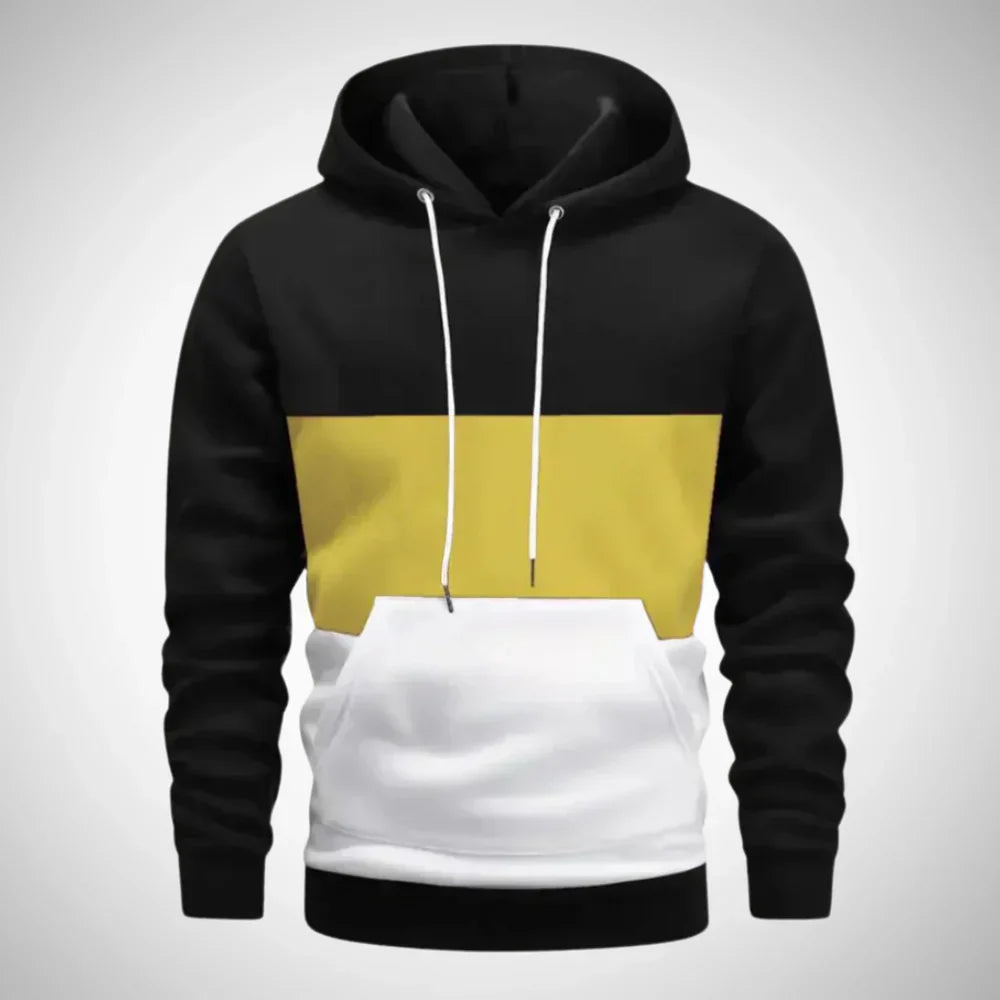 Gryvion | Heren hoodie met kleurblokken – Casual sweatshirt, streetwear-stijl