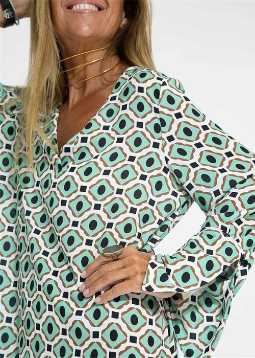 Texina | Boho maxi-jurk voor dames – lange mouwen, relaxte zomerse pasvorm