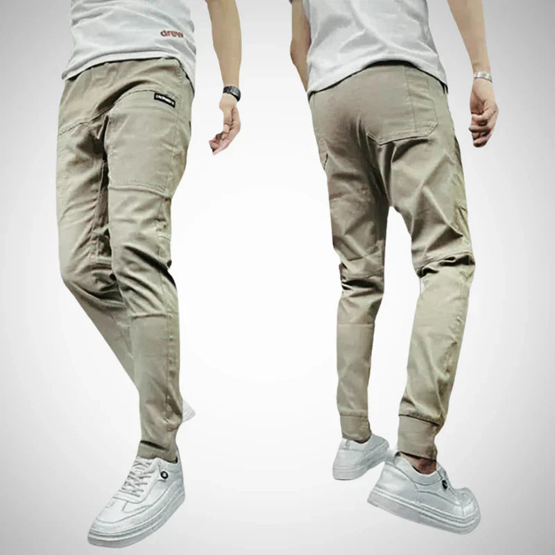 Brevian | Flexibele cargobroek voor heren – Slanke stretchbroek in utility-stijl