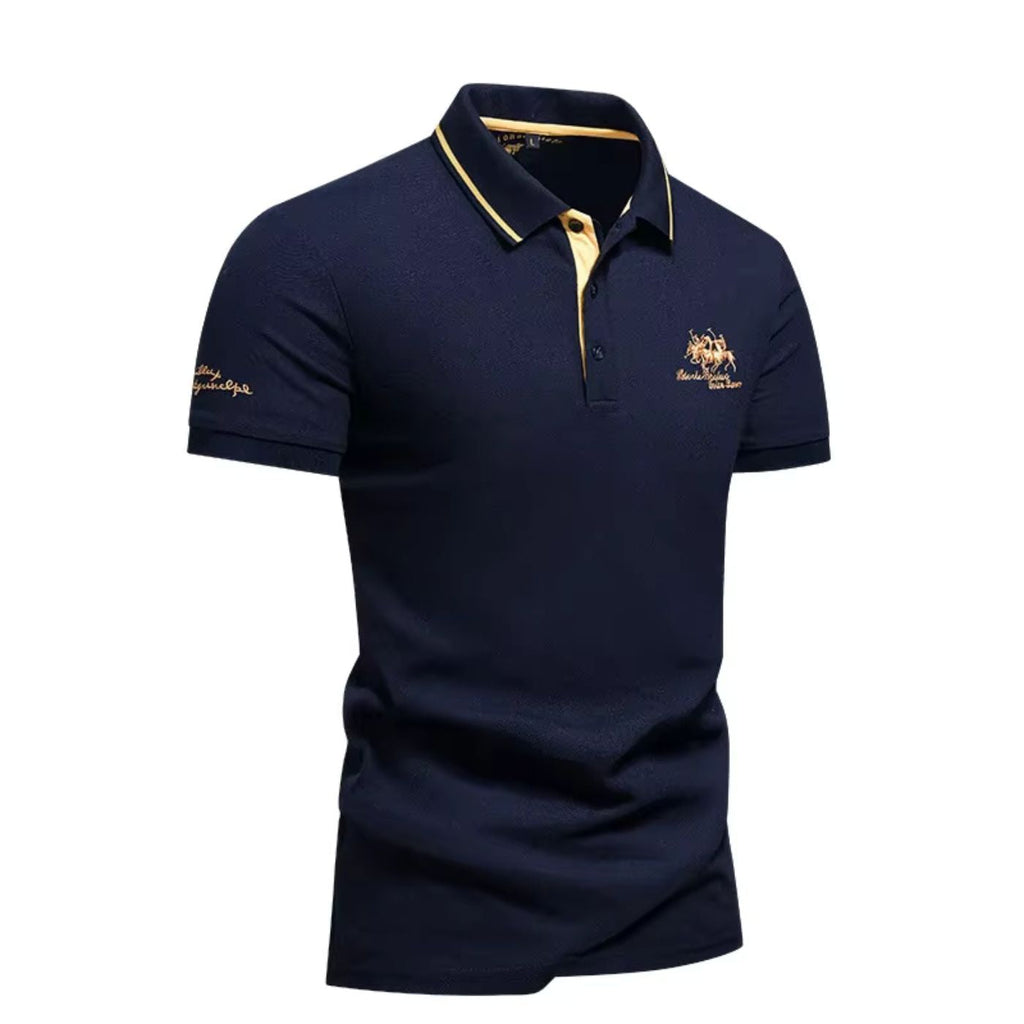 Talvrek | Herenpoloshirt met kraag – Klassieke slim fit met korte mouwen van katoenmix