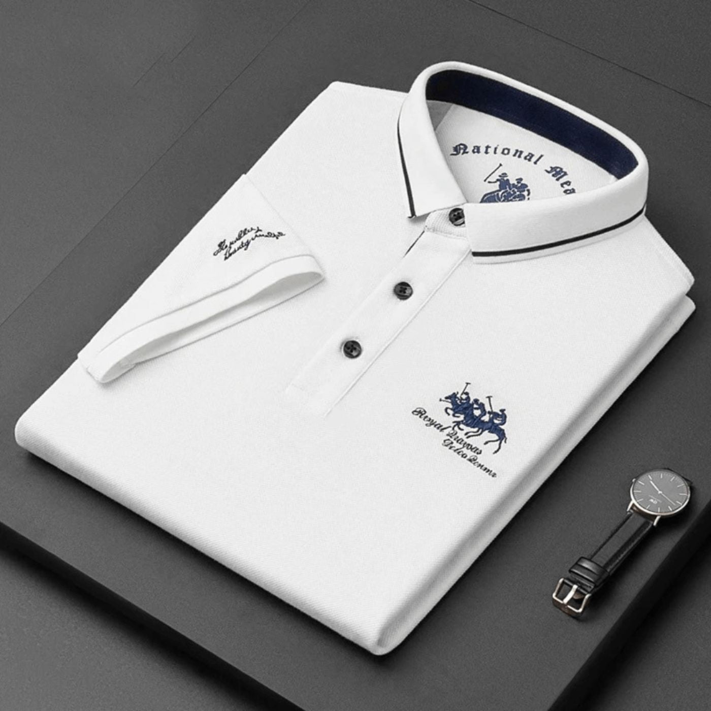 Talvrek | Herenpoloshirt met kraag – Klassieke slim fit met korte mouwen van katoenmix