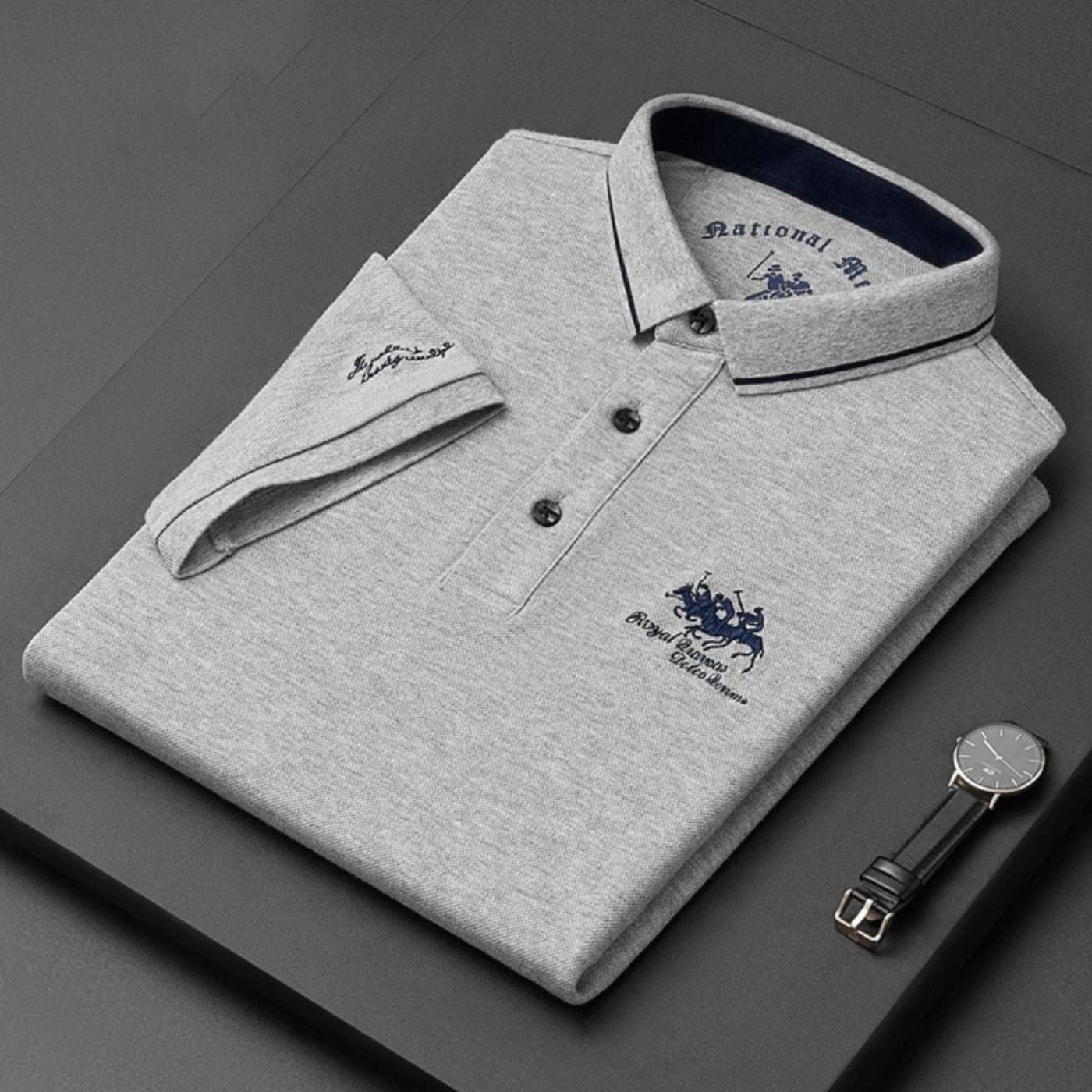 Talvrek | Herenpoloshirt met kraag – Klassieke slim fit met korte mouwen van katoenmix