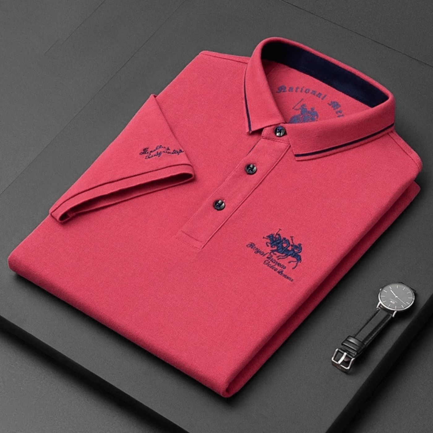 Talvrek | Herenpoloshirt met kraag – Klassieke slim fit met korte mouwen van katoenmix