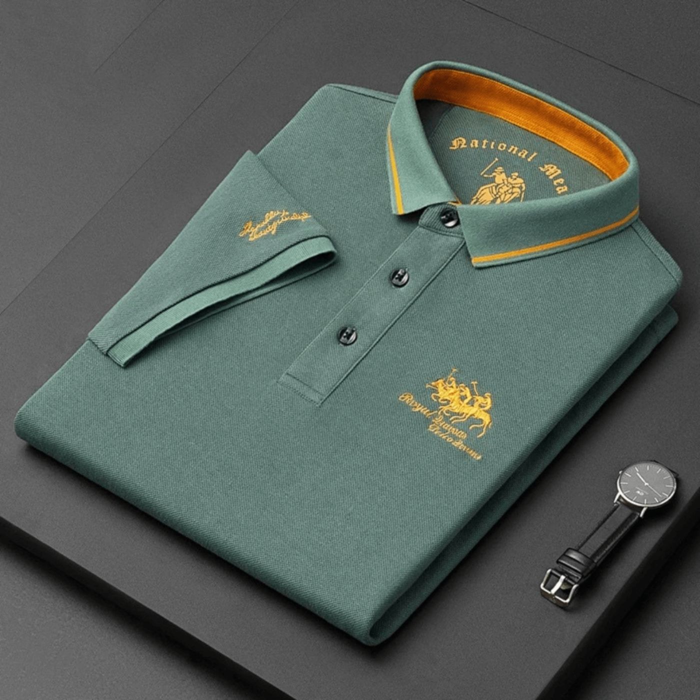 Talvrek | Herenpoloshirt met kraag – Klassieke slim fit met korte mouwen van katoenmix