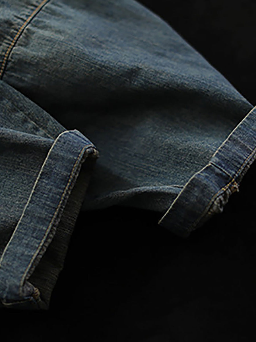 Velisseen | Vintage wijde broek jeans voor dames in grote maten – gewassen denim