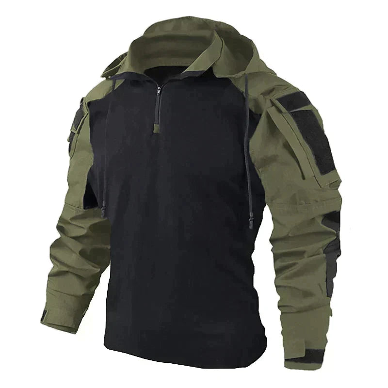 Yorran | Veste outdoor homme à demi-zip et capuche – Veste décontractée et de randonnée