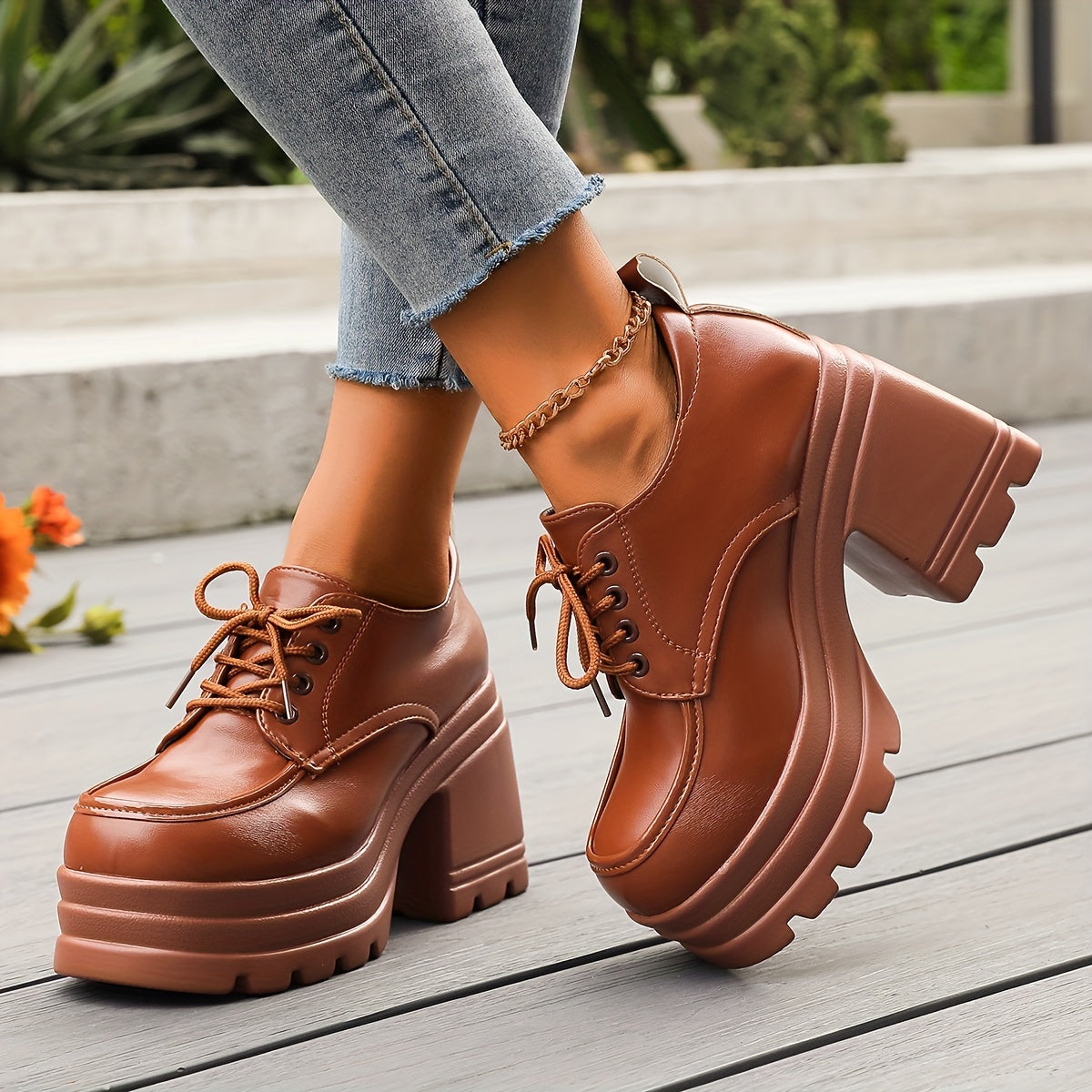Plaforma | Retro platform oxfords voor dames – stoere veterschoenen, hakken in vintage stijl