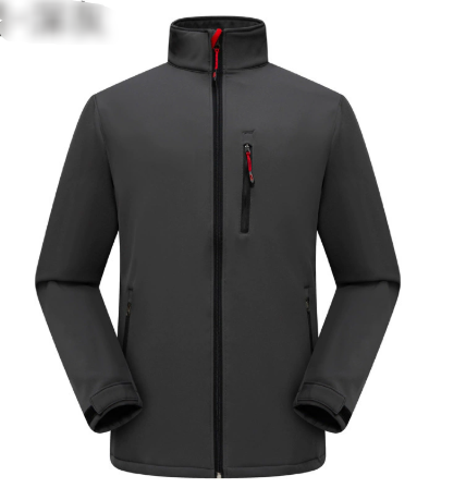 Lorneth | Wasserdichte Herren-Regenjacke – Durchgehender Reißverschluss, Stehkragen, winddichte Outdoor-Jacke