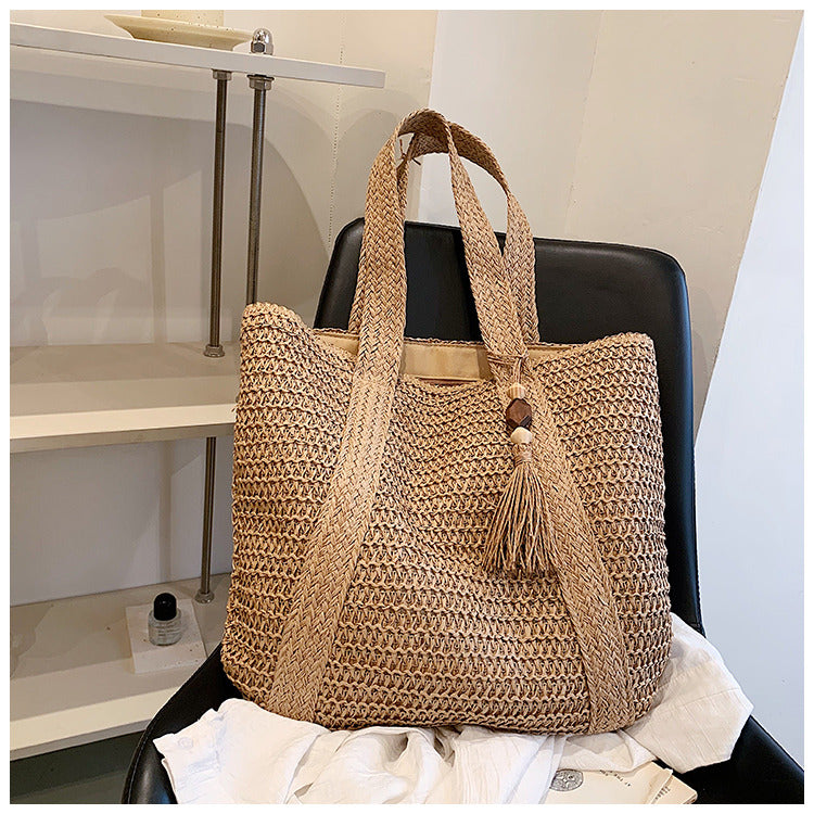 Saen | Zomerhandtas voor dames – Casual, lichtgewicht schoudertas voor op het strand