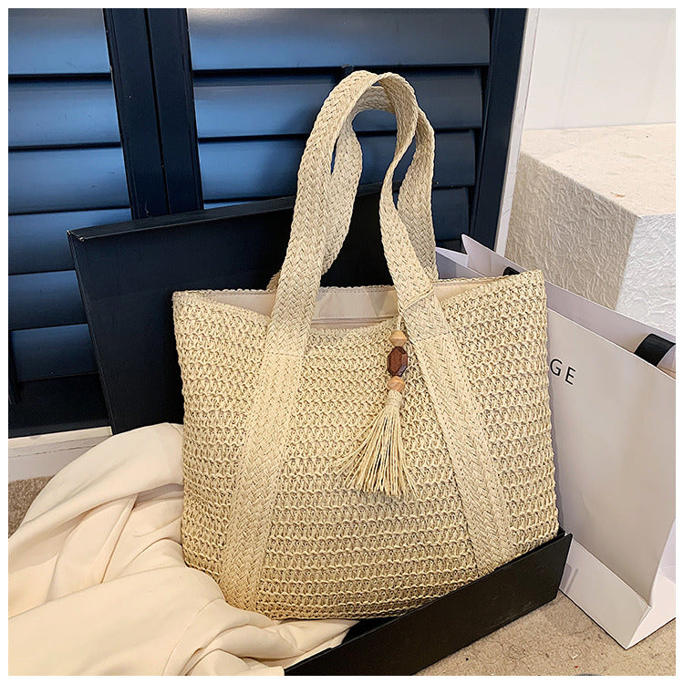 Saen | Zomerhandtas voor dames – Casual, lichtgewicht schoudertas voor op het strand