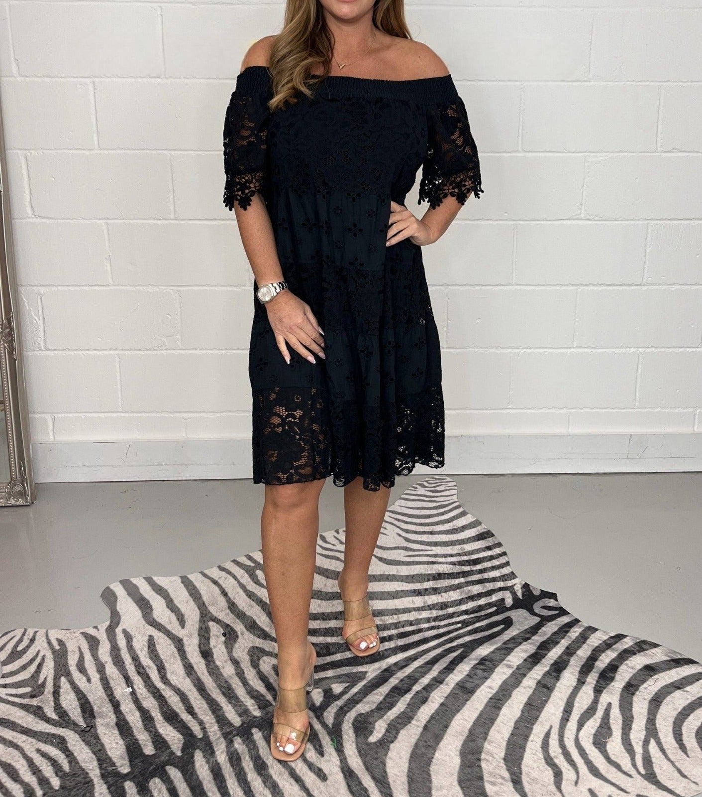 Selynn | Stijlvolle elegante jurk voor dames – midi-jurk met lange mouwen