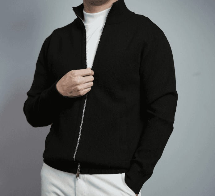 Zandrel | Pull zippé pour homme – Cardigan en maille chaude et décontractée, pull léger