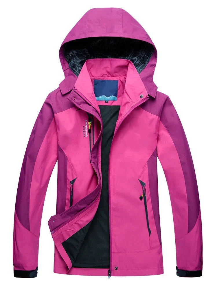 Amiara | Dames outdoorjas – Waterdichte, winddichte winterjas met afneembare capuchon