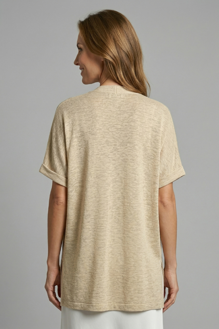 Avelisse | Dames Lichtgewicht Open Cardigan – Korte Mouwen, Ademend Zomer Cover-up