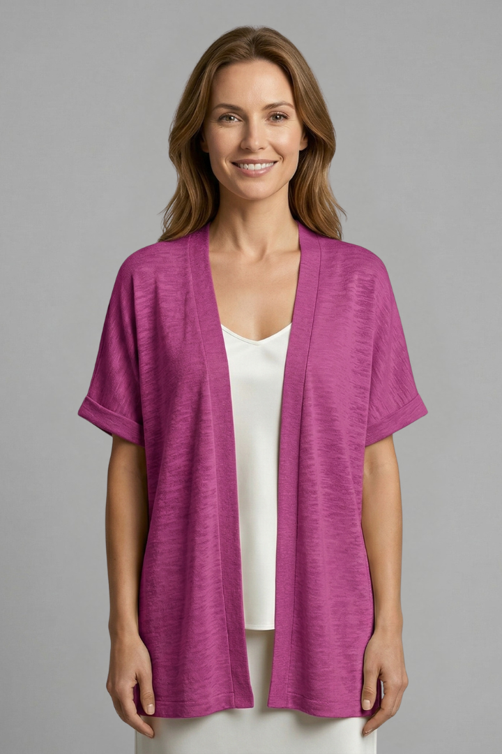 Avelisse | Dames Lichtgewicht Open Cardigan – Korte Mouwen, Ademend Zomer Cover-up