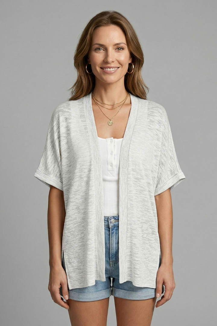 Avelisse | Dames Lichtgewicht Open Cardigan – Korte Mouwen, Ademend Zomer Cover-up