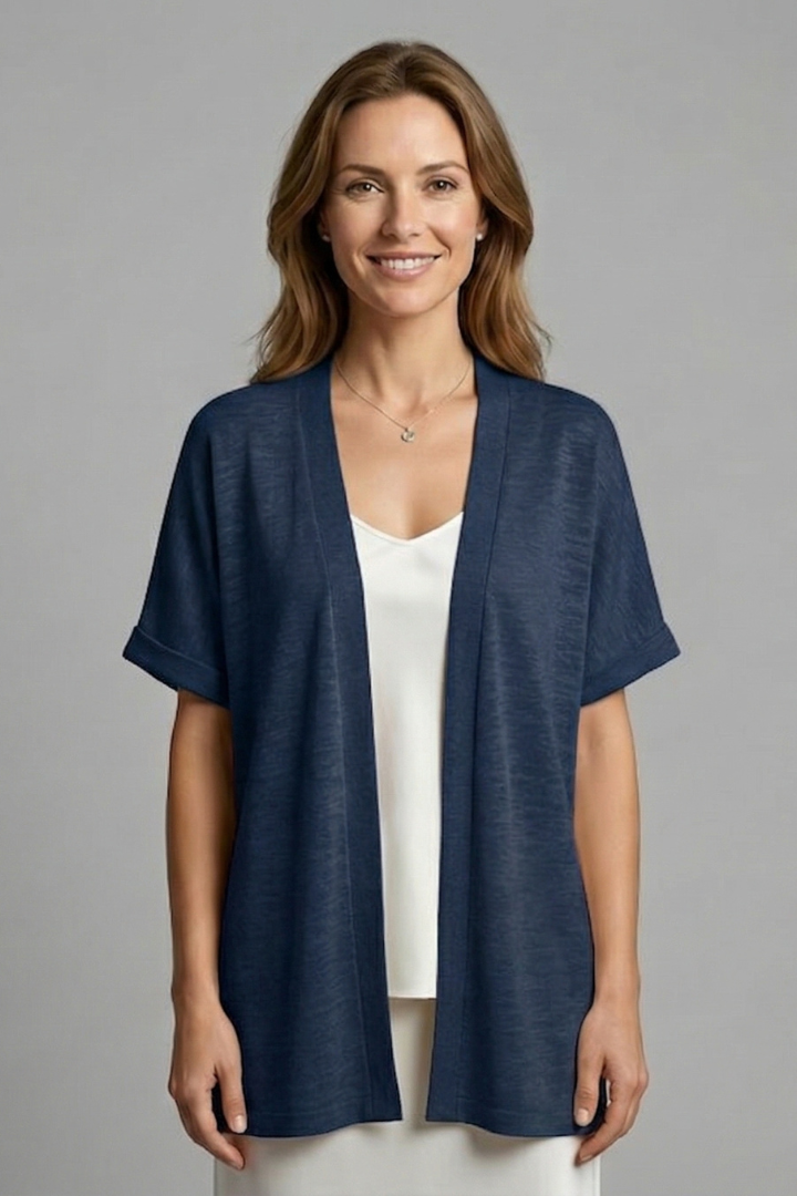 Avelisse | Dames Lichtgewicht Open Cardigan – Korte Mouwen, Ademend Zomer Cover-up