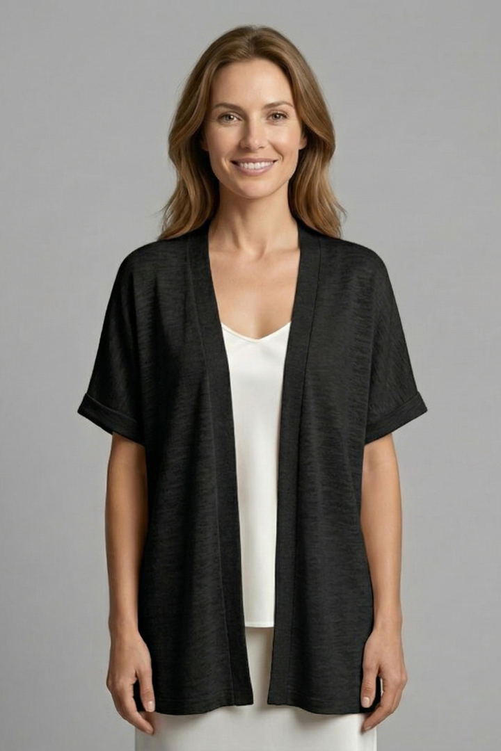 Avelisse | Dames Lichtgewicht Open Cardigan – Korte Mouwen, Ademend Zomer Cover-up