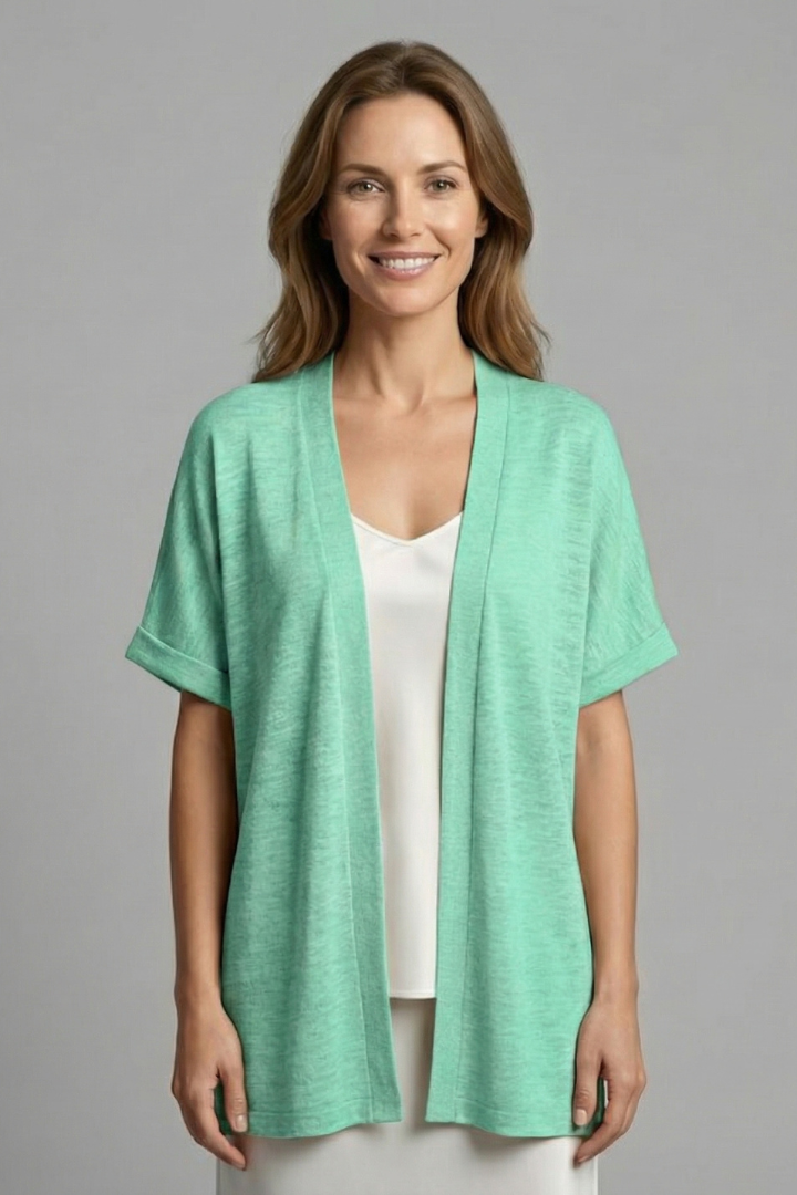 Avelisse | Dames Lichtgewicht Open Cardigan – Korte Mouwen, Ademend Zomer Cover-up