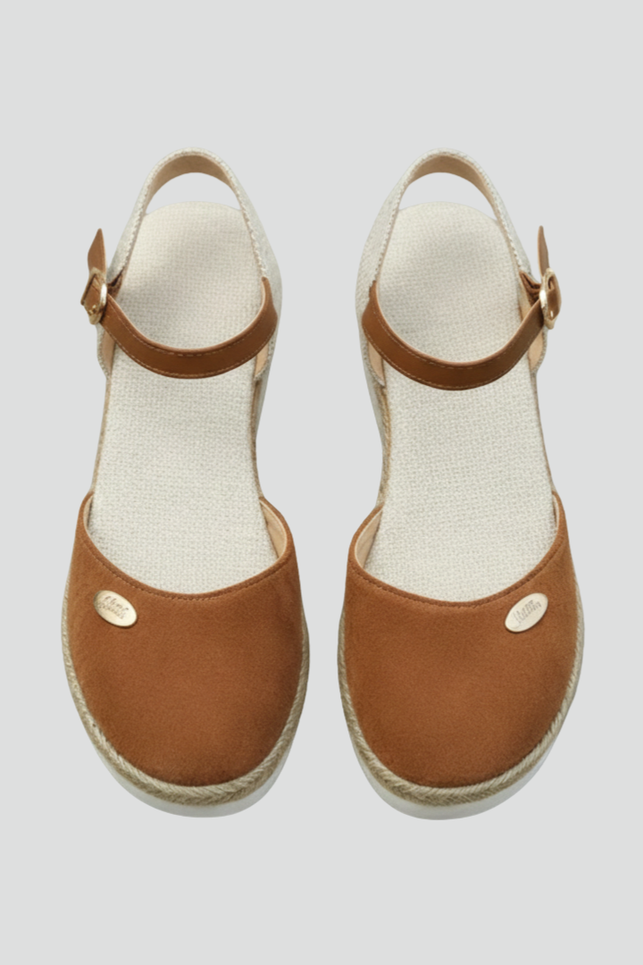 Auralia | Espadrilles voor dames met gesloten teen – met slingback-riempje