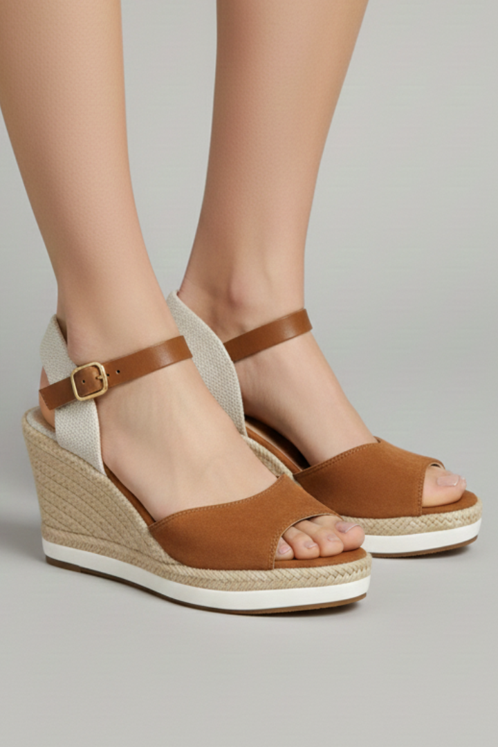 Auralia | Espadrilles voor dames met gesloten teen – met slingback-riempje