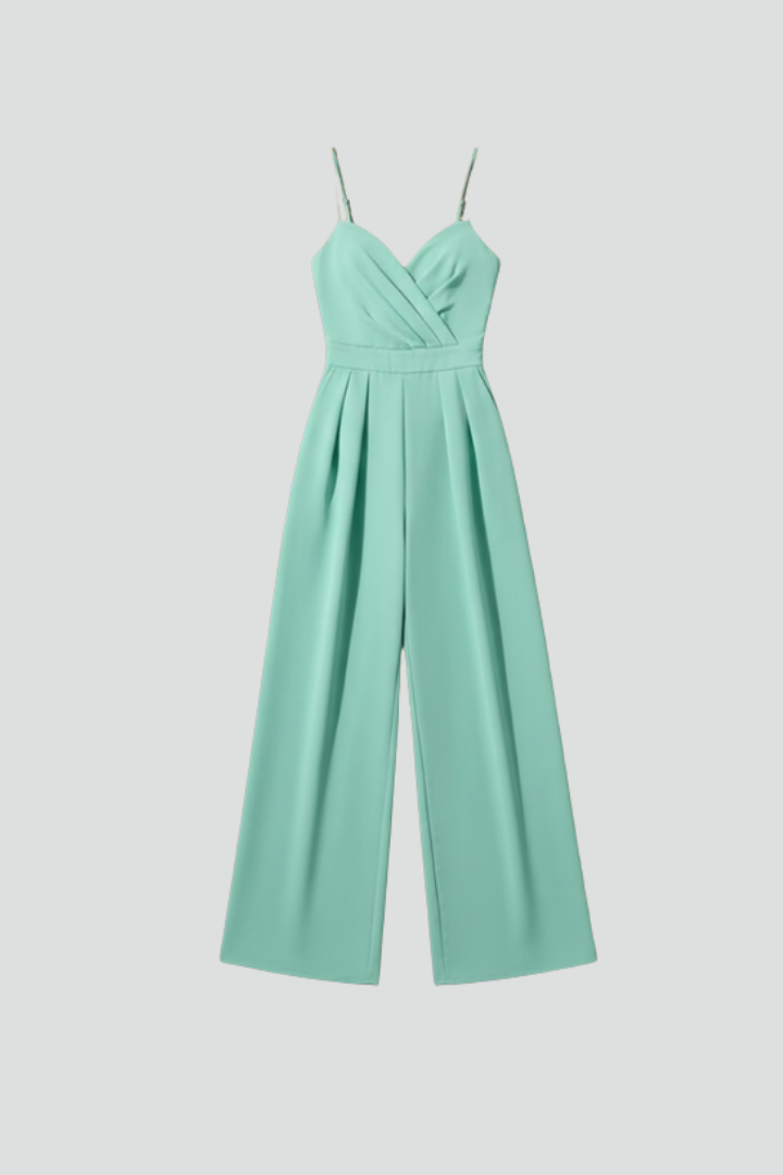 Orea | Jumpsuit voor dames met wijde pijpen – V-hals, mouwloos, casual en elegant eendelig kledingstuk