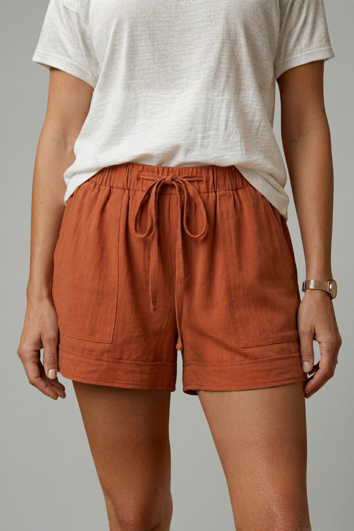 Thirielle | Dames Shorts met Trekkoord – Relaxte Pasvorm, Elastische Taille, Casual Zomershorts