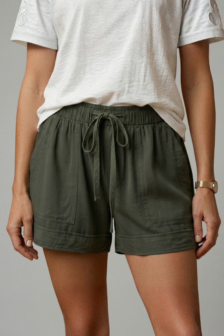 Thirielle | Dames Shorts met Trekkoord – Relaxte Pasvorm, Elastische Taille, Casual Zomershorts