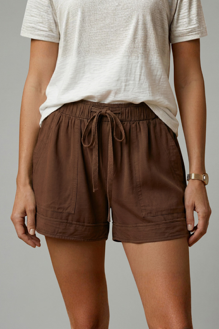 Thirielle | Dames Shorts met Trekkoord – Relaxte Pasvorm, Elastische Taille, Casual Zomershorts
