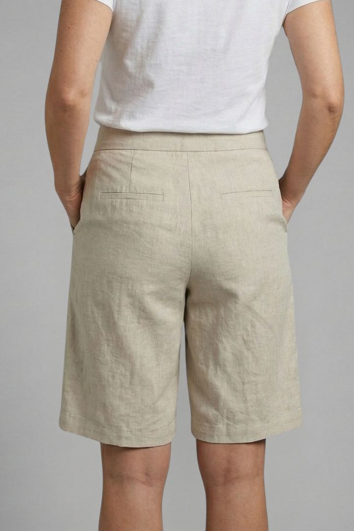 Elvessaen | Casual damesshort met elastische tailleband – Zomershort met hoge taille en zakken