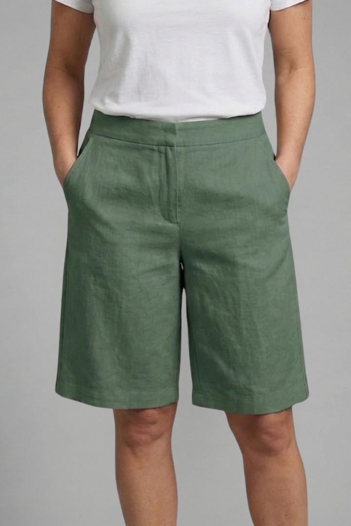 Elvessaen | Casual damesshort met elastische tailleband – Zomershort met hoge taille en zakken