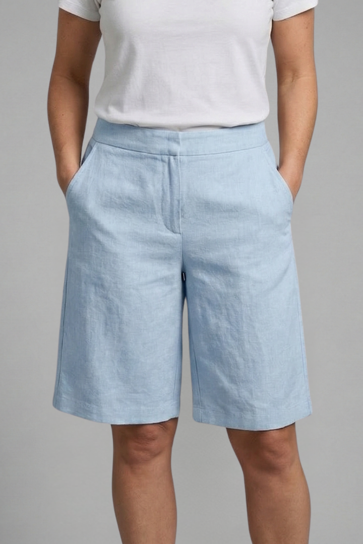 Elvessaen | Casual damesshort met elastische tailleband – Zomershort met hoge taille en zakken