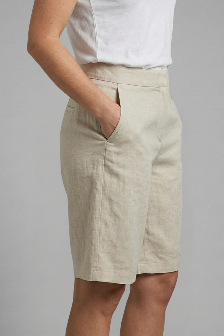 Elvessaen | Casual damesshort met elastische tailleband – Zomershort met hoge taille en zakken