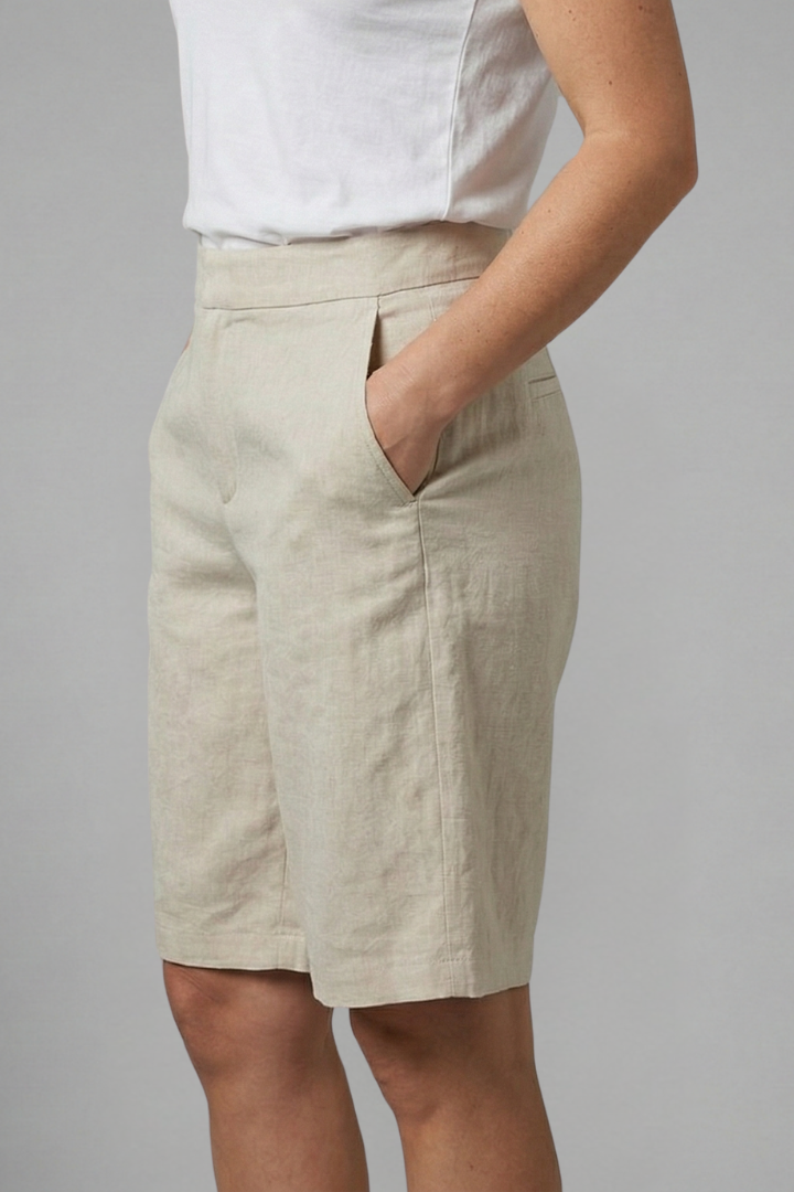 Elvessaen | Casual damesshort met elastische tailleband – Zomershort met hoge taille en zakken