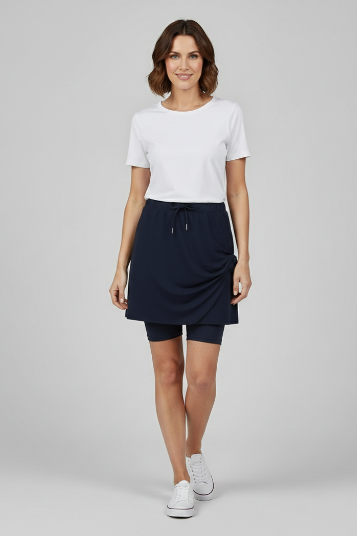 Zirella | Dames Skort – Rok met Trekkoord Taille en Ingebouwde Shorts, Casual Sportieve Minirok