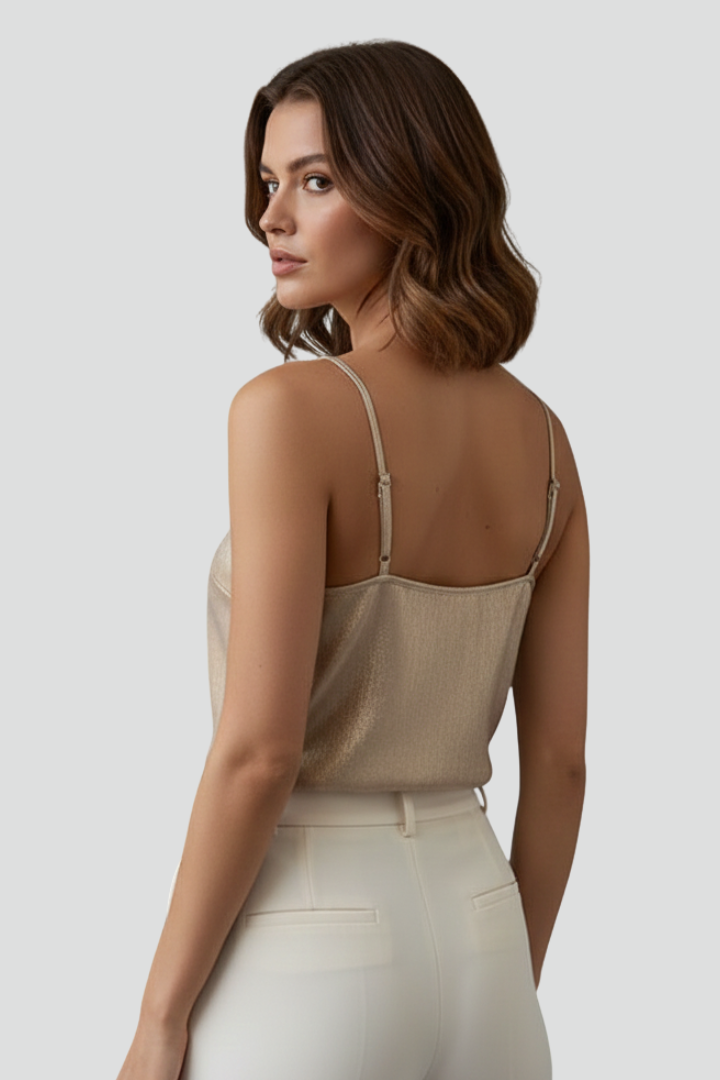 Virellea | V-hals camitop voor dames – spaghetti bandjes, mouwloze tanktop, casual zomerse basic