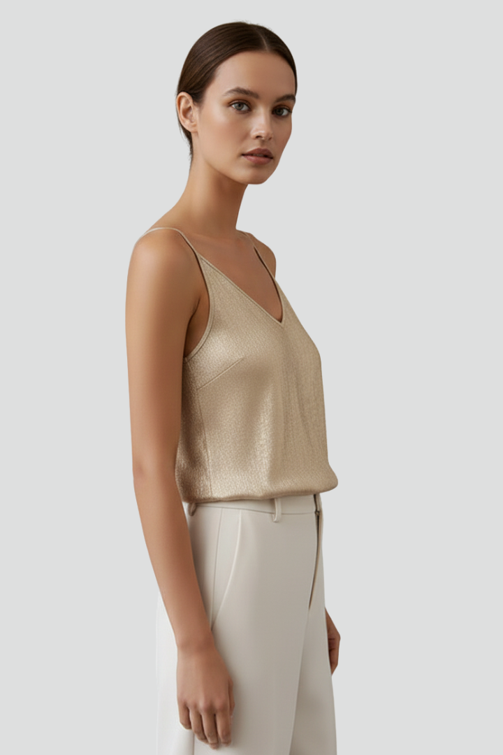 Virellea | V-hals camitop voor dames – spaghetti bandjes, mouwloze tanktop, casual zomerse basic