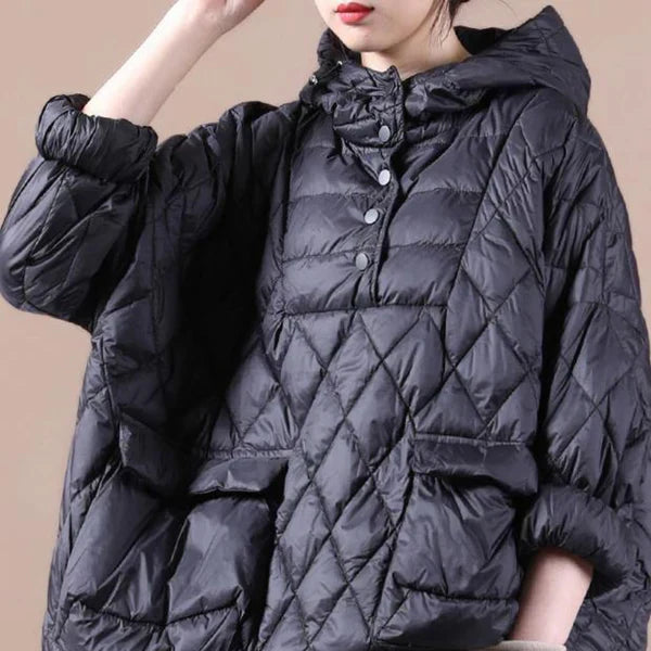 Delphira | Oversized pufferjas voor dames – Lichtgewicht gewatteerde jas met capuchon