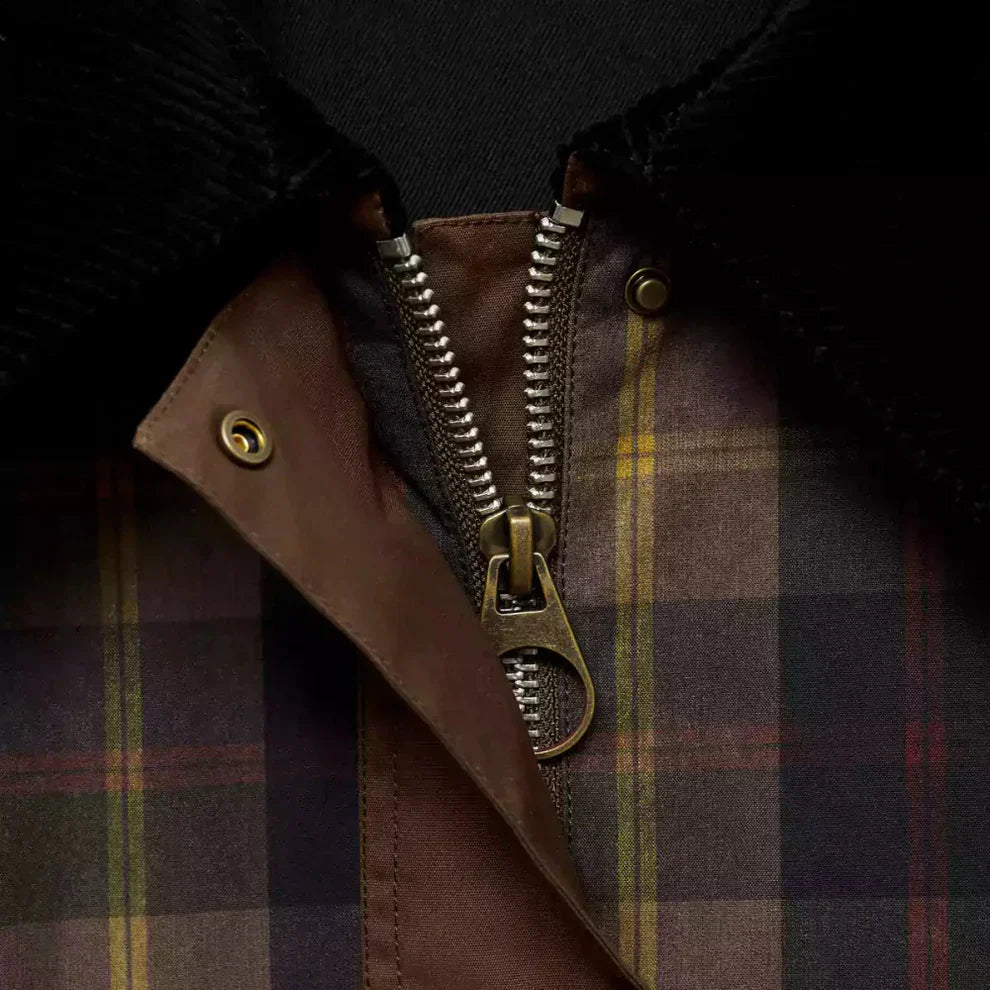 Miraya | Oversized geruite werkjas voor dames – Werkjas met lange mouwen en knopen