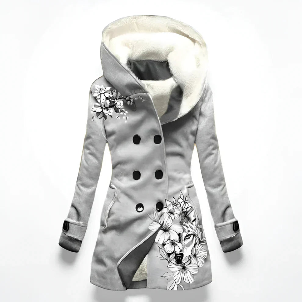 Virelyn | Dameswinterjas met dubbele knoopsluiting – Comfortabele lange bovenkleding