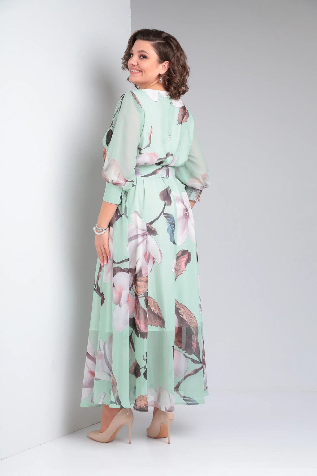Nirae | Boho-jurk met bloemenprint  Elegante lange damesjurk met riem