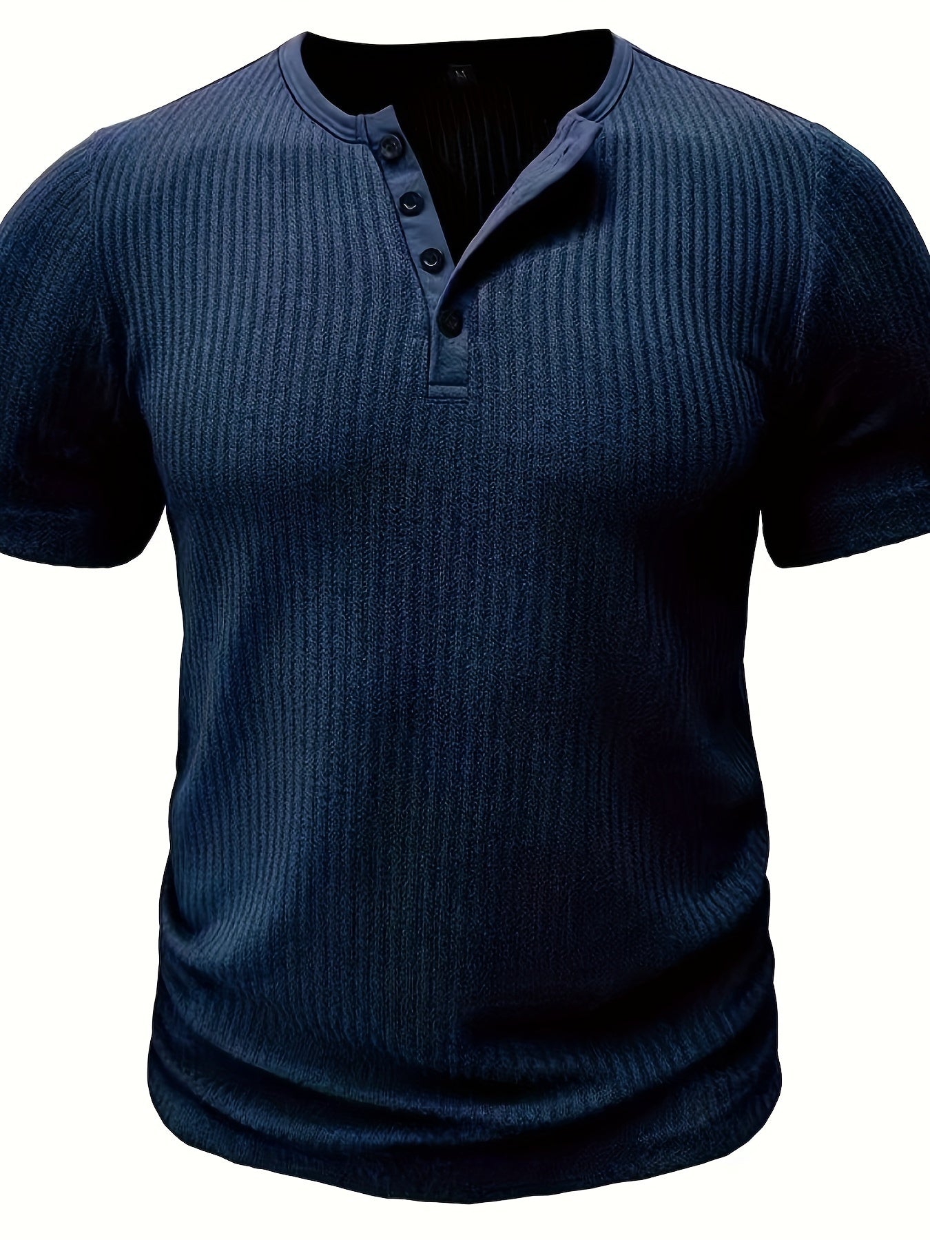 Ralith | Gestreiftes Henley-Shirt für Herren – Kurzarm, atmungsaktiv, lässig &amp; stylisch