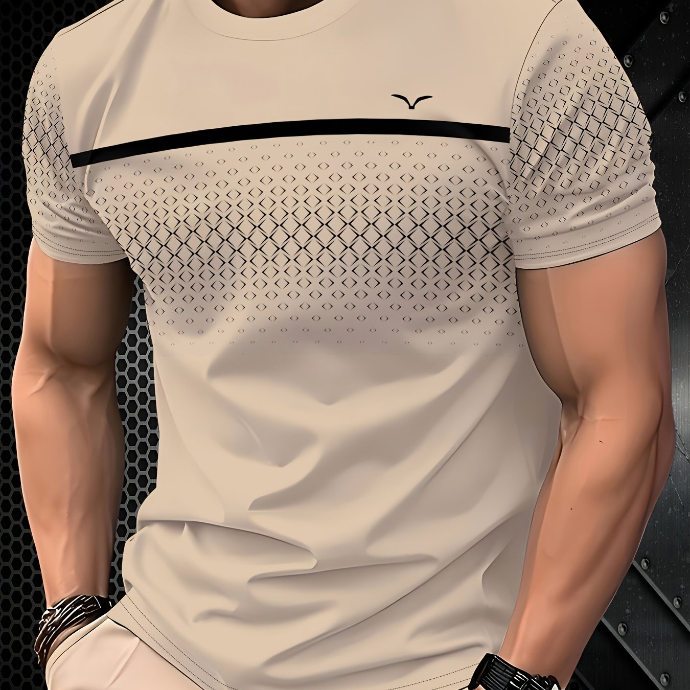 Xerxès | T-shirt homme en polyester - coupe classique confortable, imprimé minimaliste